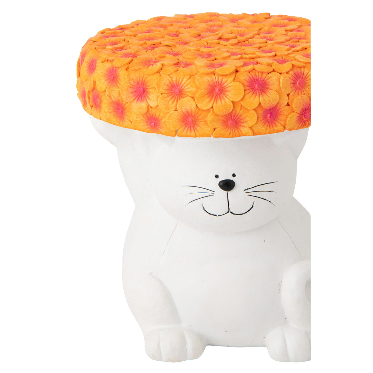Side Table Cat Magnesium White/Orange J-Line