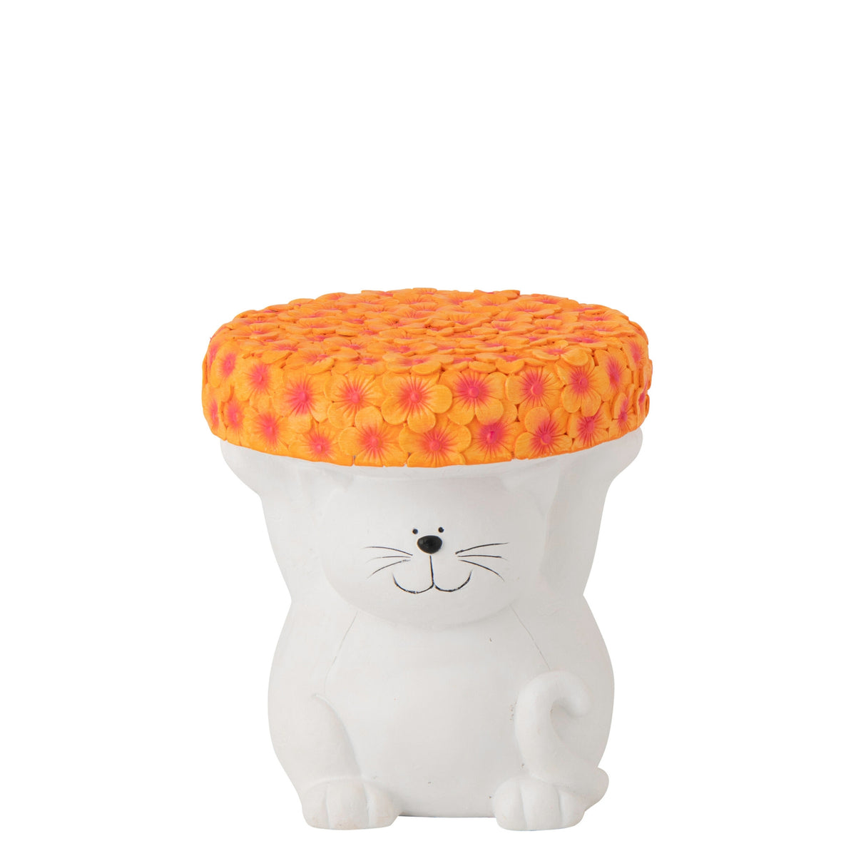 Side Table Cat Magnesium White/Orange J-Line
