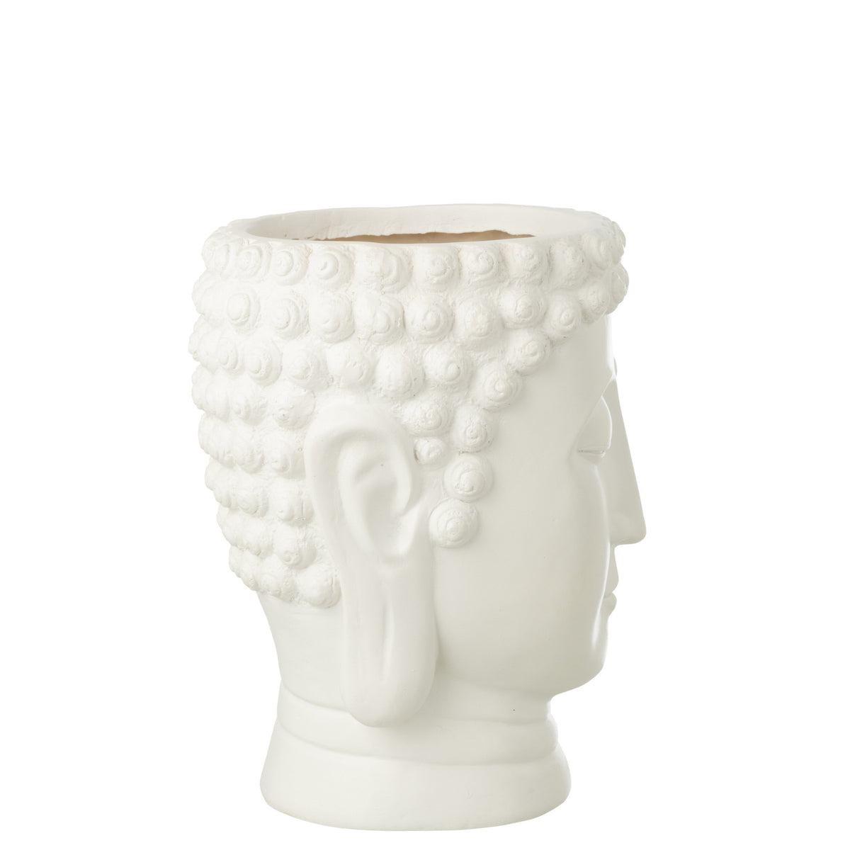 Buddha Flower Pot Polyresin White Large J-Line