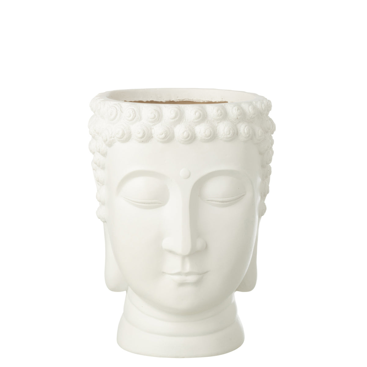 Buddha Flower Pot Polyresin White Large J-Line