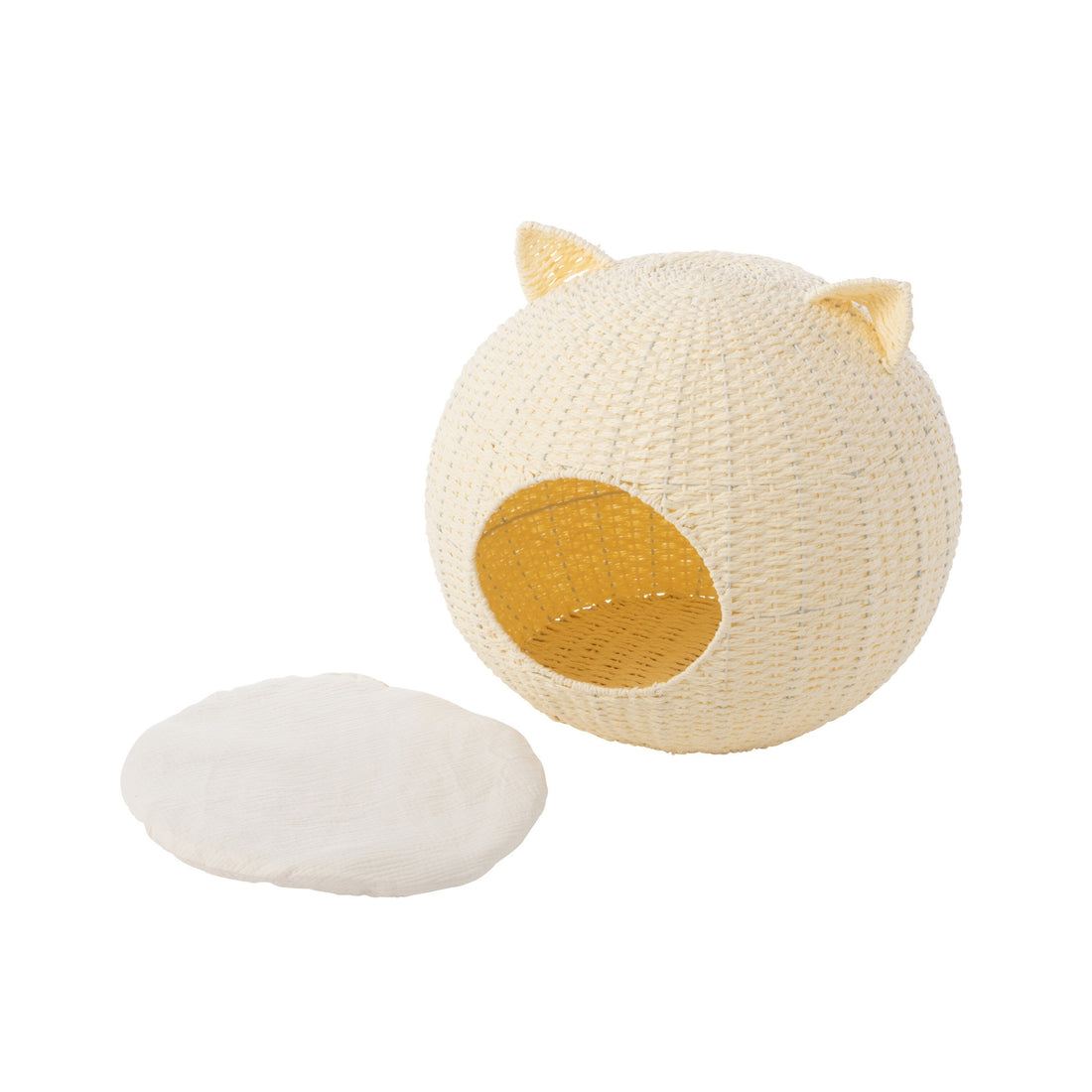 Cat Basket Cat Ears Paper White J-Line