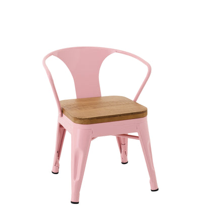 High Chair Evi Iron/Plywood Light Pink J-Line
