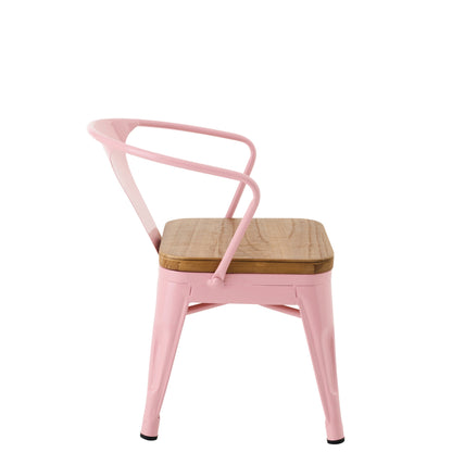 High Chair Evi Iron/Plywood Light Pink J-Line