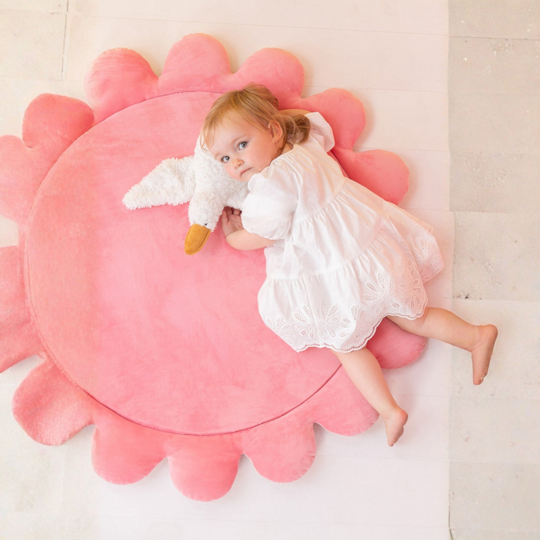 Playmat Flower Polyester Dark Pink/Light Pink J-Line