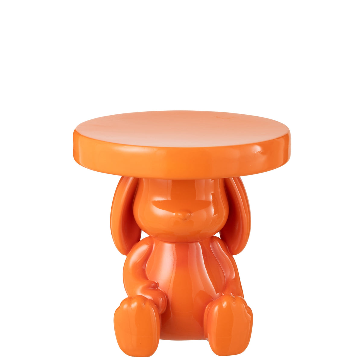 Side Table Bear Polyresin Orange J-Line