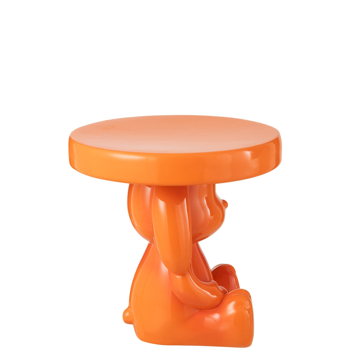 Side Table Bear Polyresin Orange J-Line