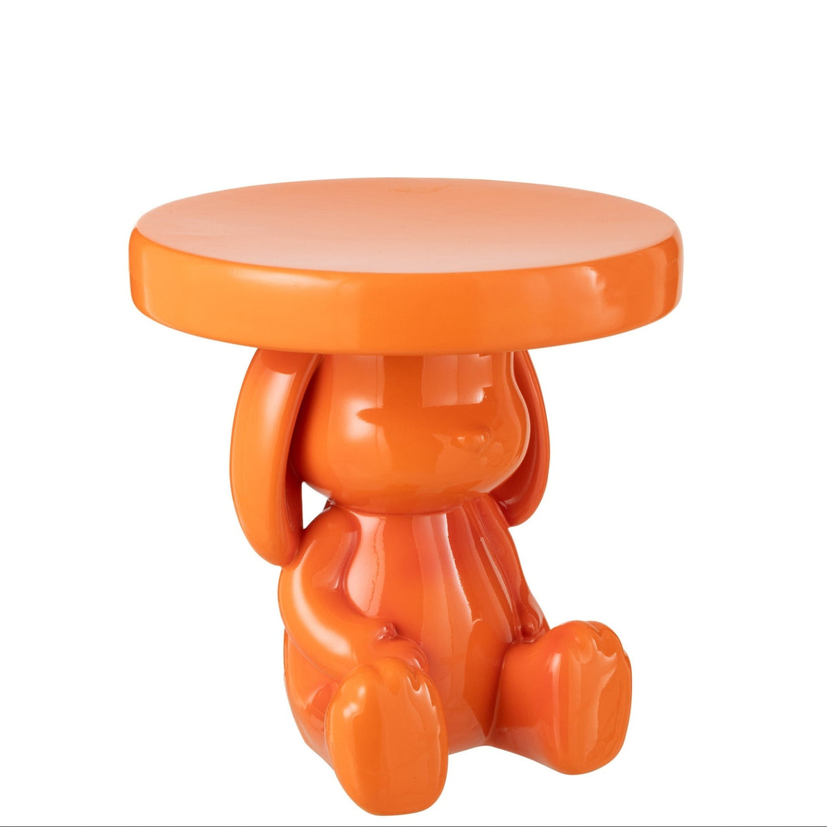 Side Table Bear Polyresin Orange J-Line