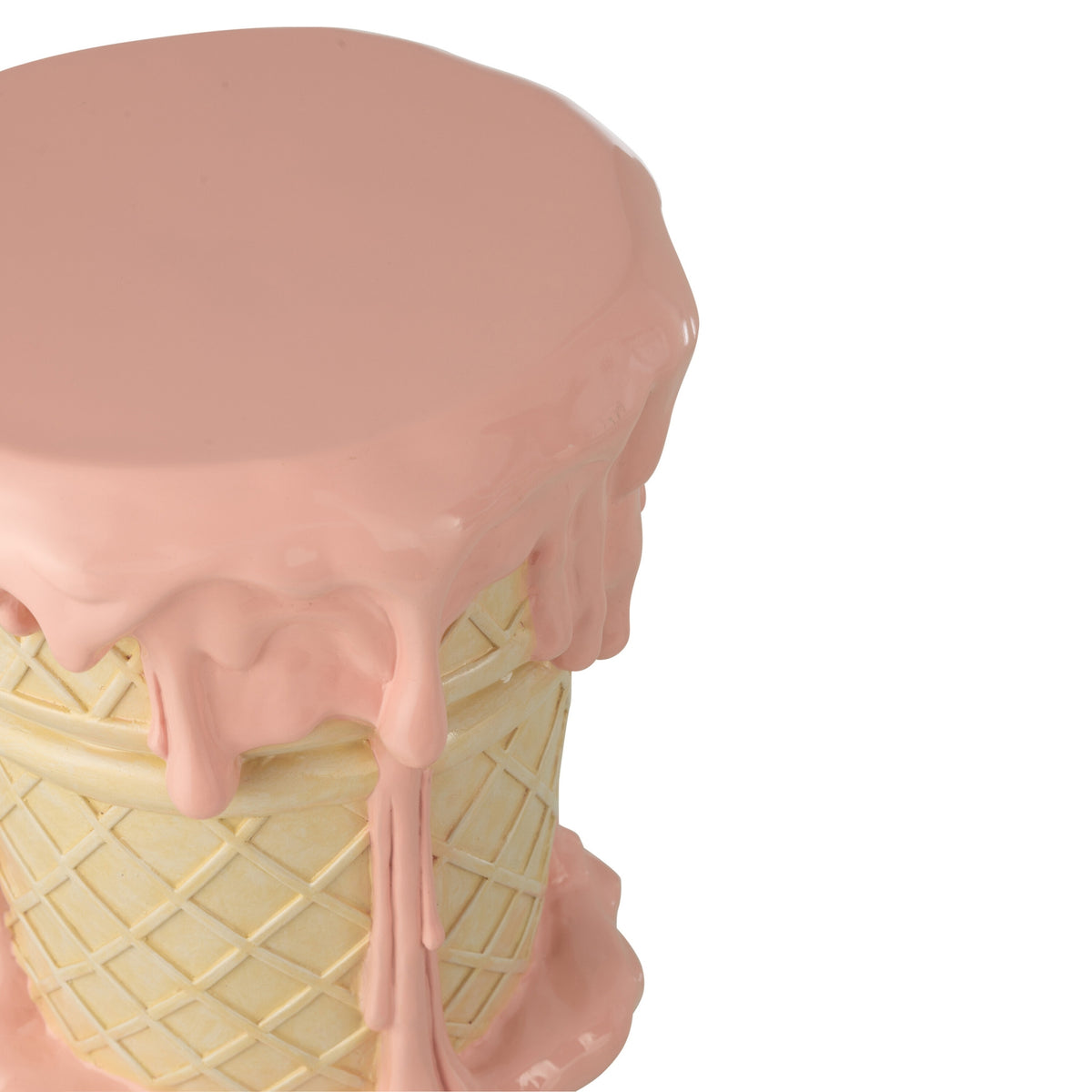 Side table Ijsje Polyresin Light pink/Beige J-Line