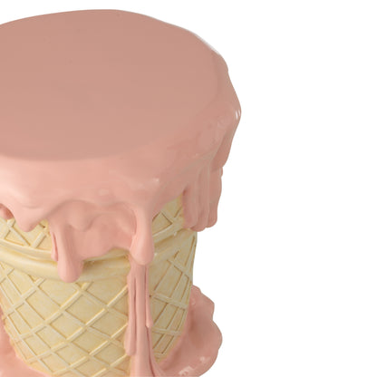 Side table Ijsje Polyresin Light pink/Beige J-Line