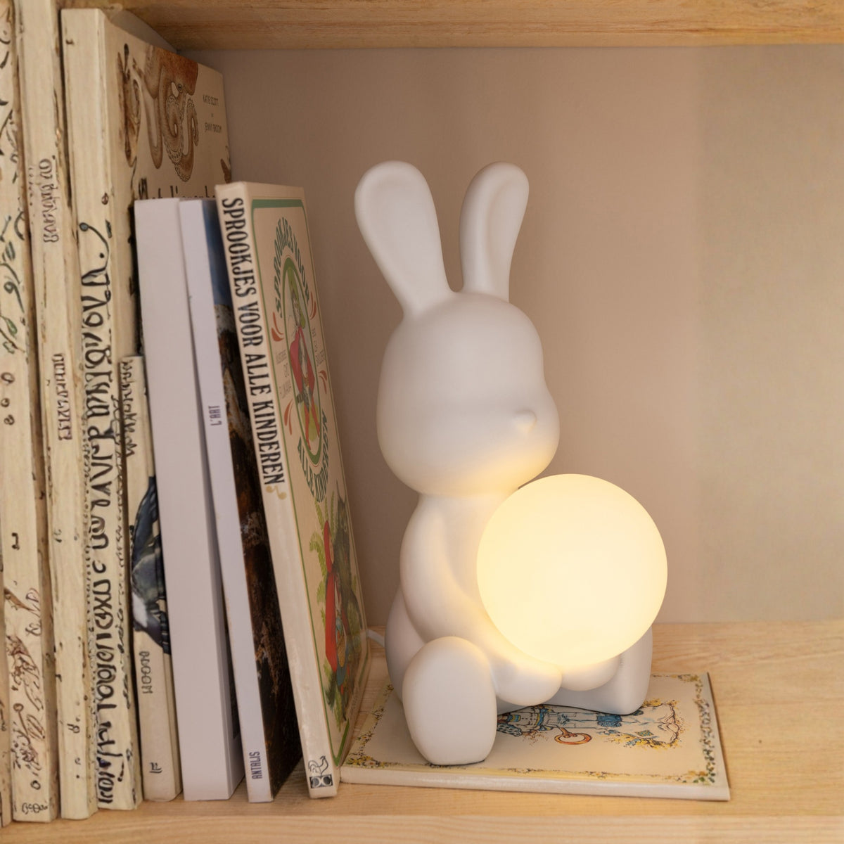 Table Lamp Rabbit Polyresin White J-Line
