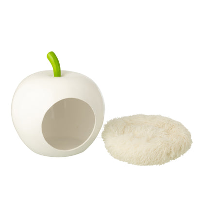 Apple Cat Bed Polyresin White/Green J-Line