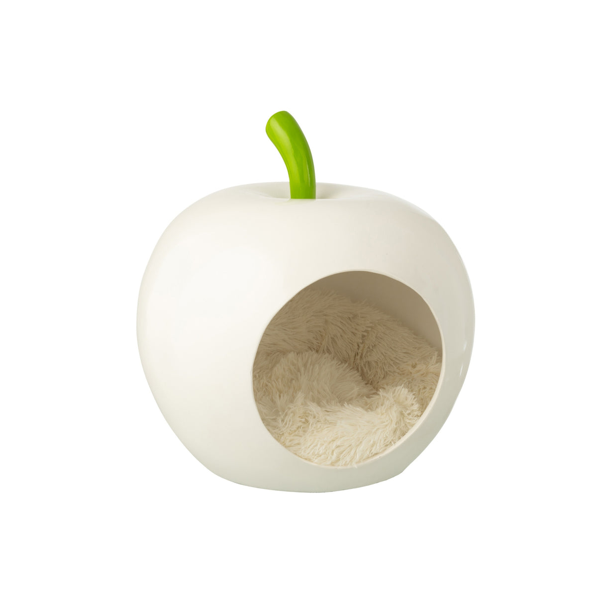 Apple Cat Bed Polyresin White/Green J-Line