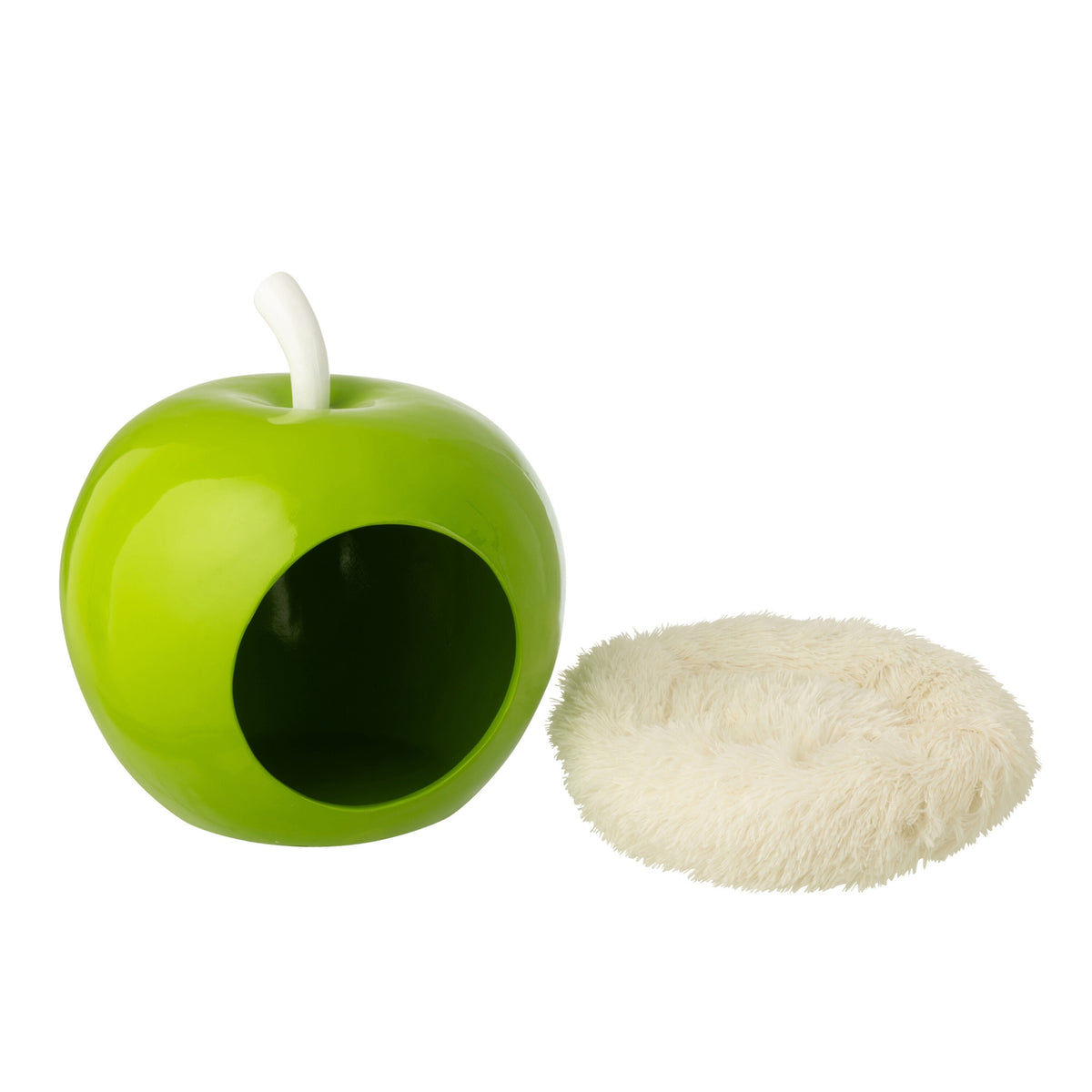 Apple Cat Bed Polyresin Green/White J-Line