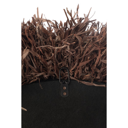 Round Wall Mirror Sisal Dark Brown J-Line