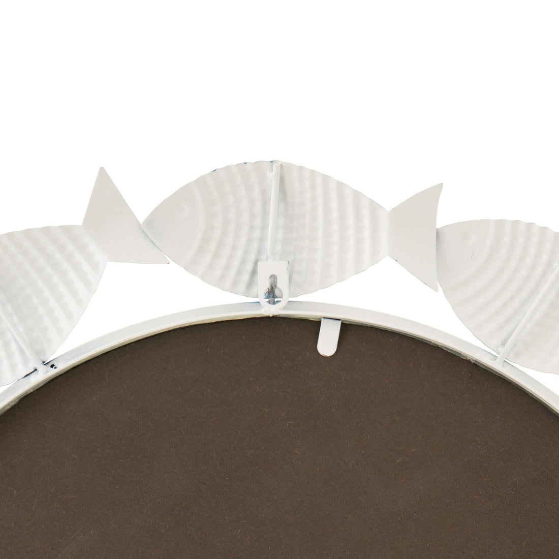 Wall Mirror Fish Iron Light Blue/White J-Line