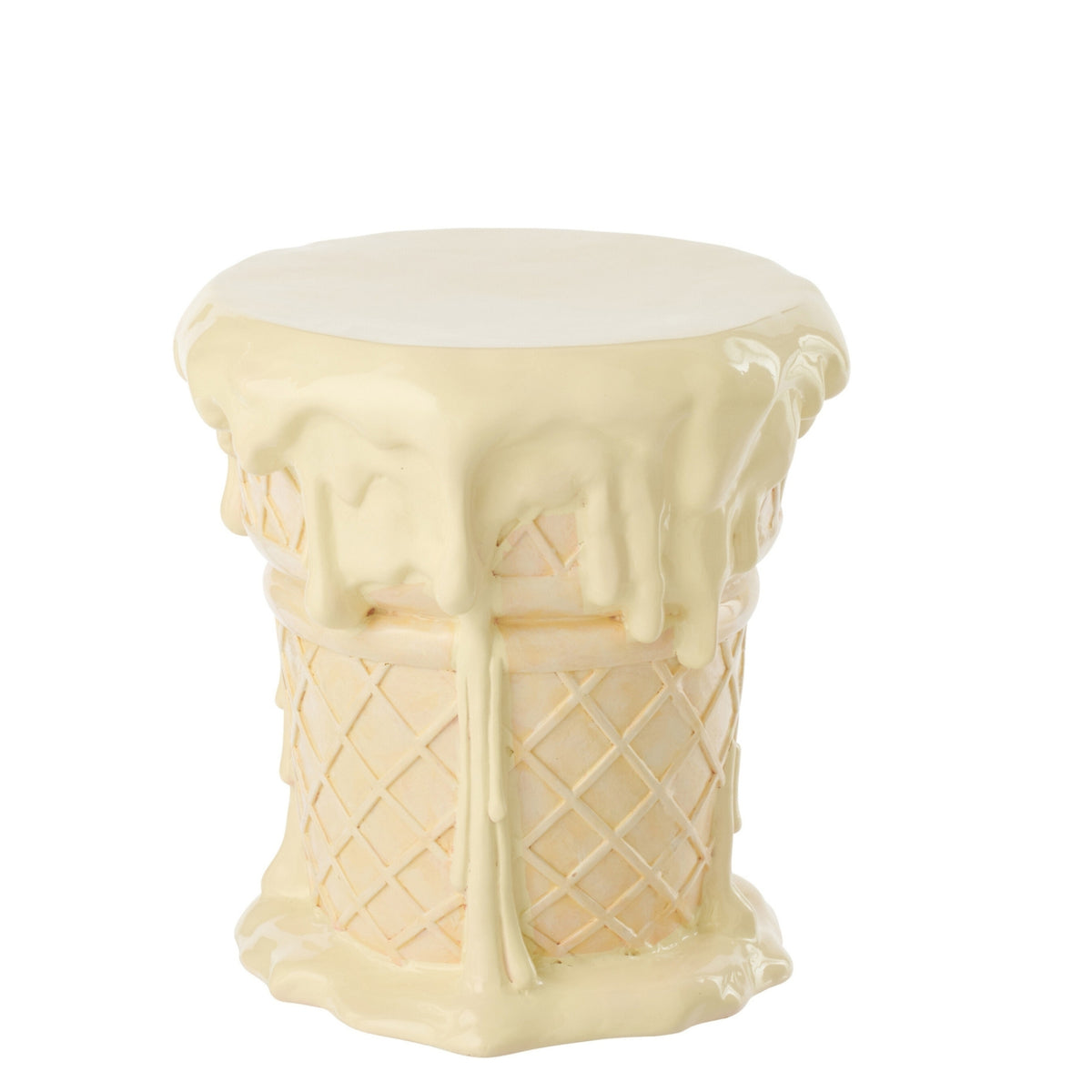 Side table Ijsje Polyresin Apricot/Beige J-Line
