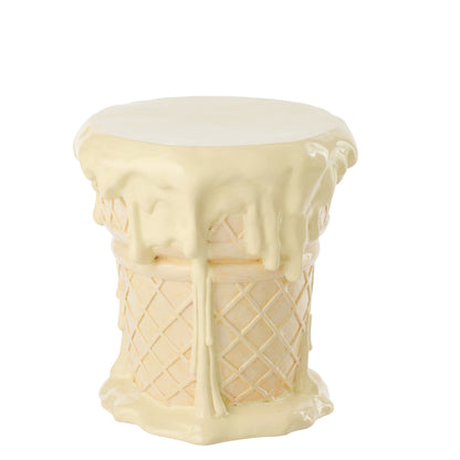 Side table Ijsje Polyresin Apricot/Beige J-Line