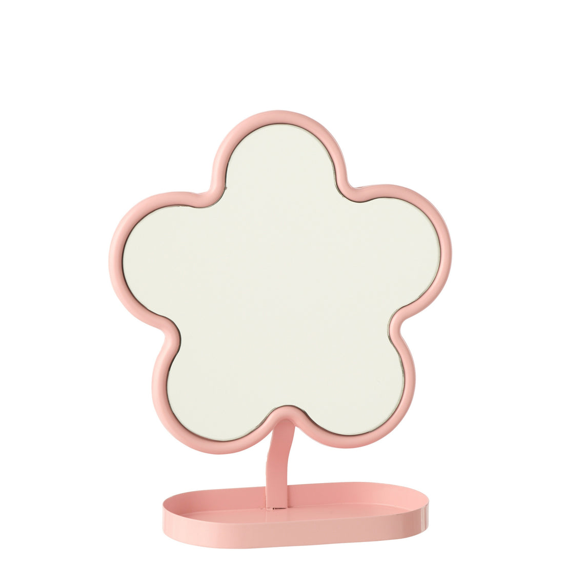 Table Mirror Flower Iron Light Pink J-Line