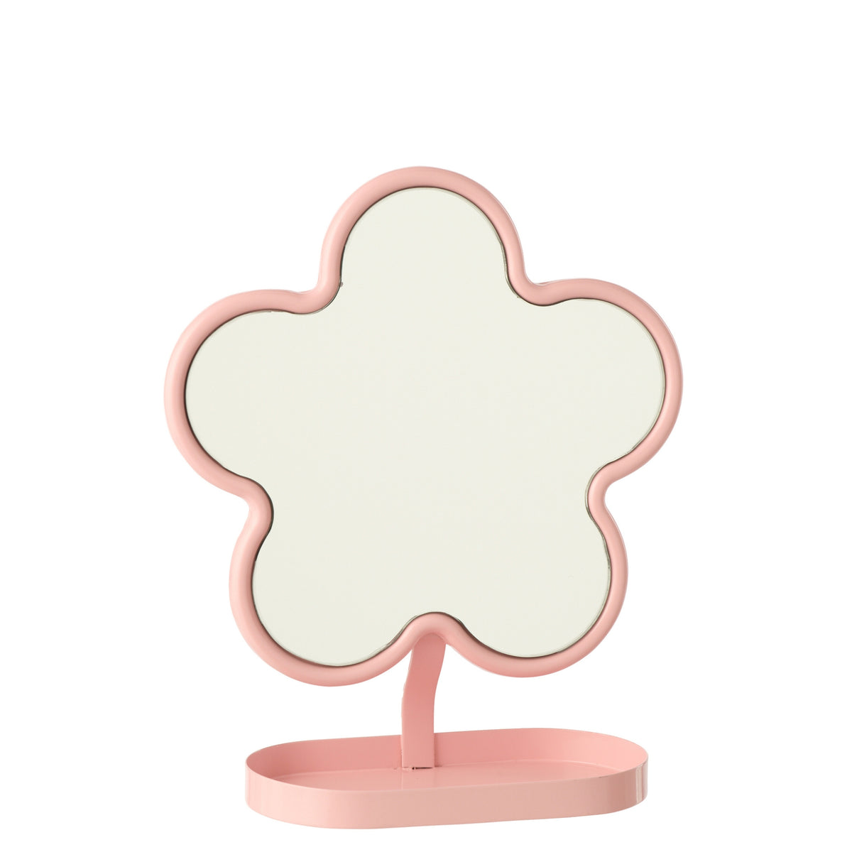 Table Mirror Flower Iron Light Pink J-Line