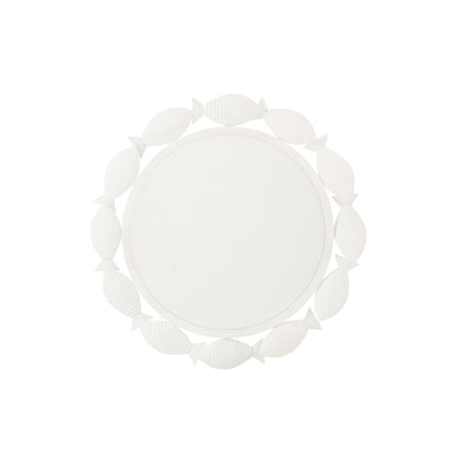 Wall Mirror Fish Iron White J-Line