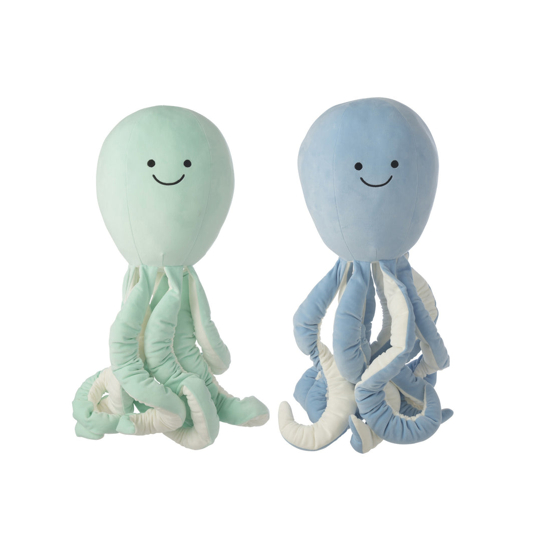 Octopus Polyester Light Blue/Mint Green Assortment Of 2 J-Line