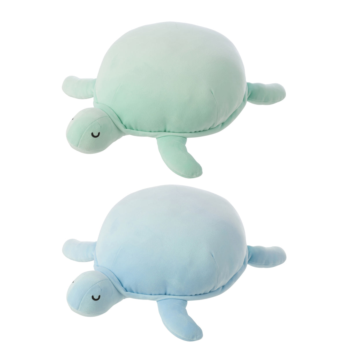 Turtle Polyester Light Blue/Mint Green Assortment Of 2 J-Line