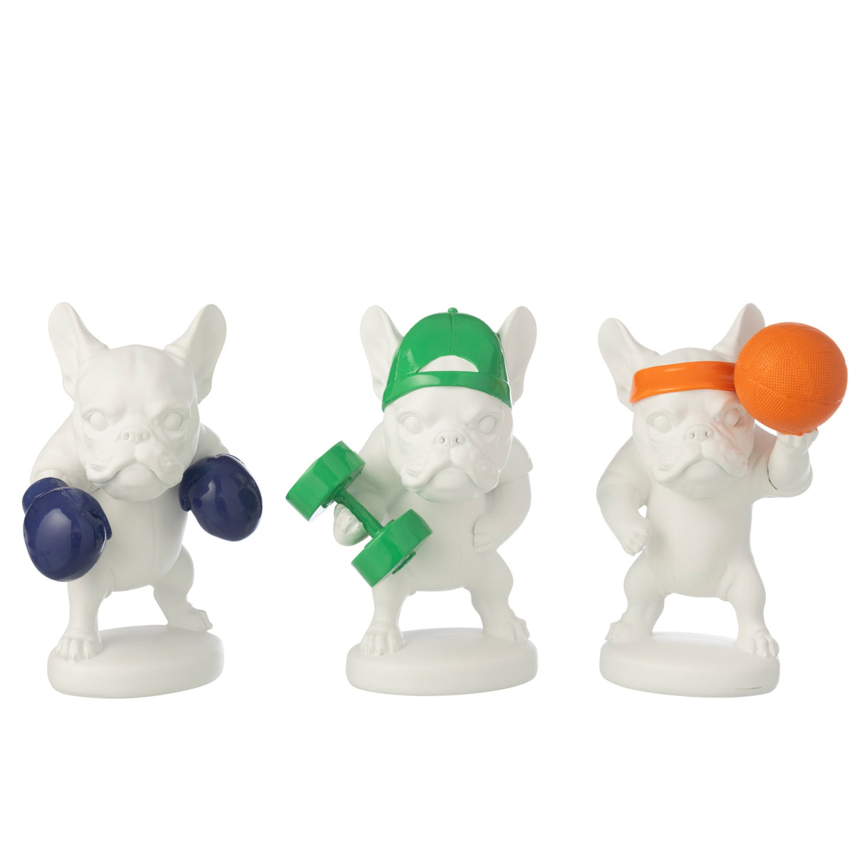 Bulldog Sport Polyresin Multi Assortment Of 3 J-Line