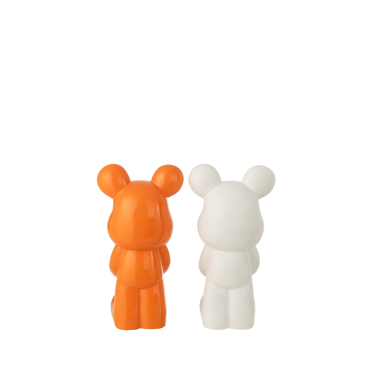 Bear Heart Polyresin White/Dark Orange Small Assortment By J-Line