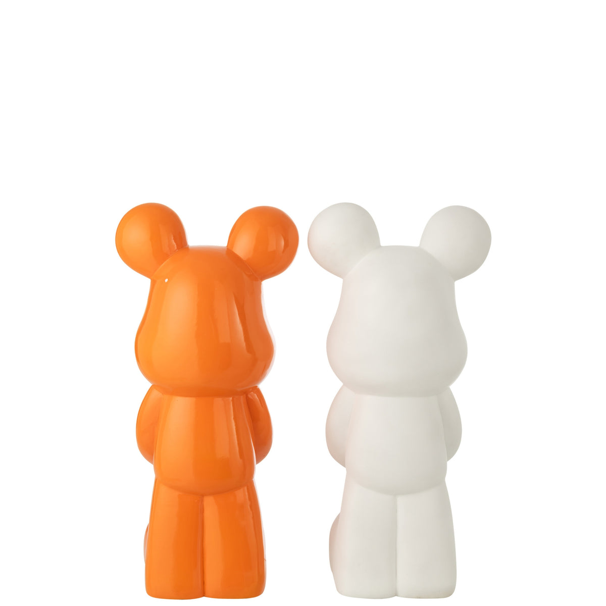 Bear Heart Polyresin White/Dark Orange Large Assortment By J-Line