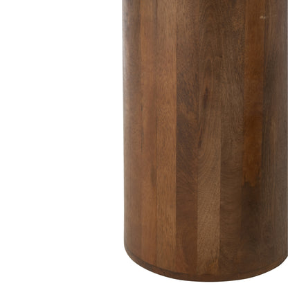 Side Table Round Marble Terracotta/Dark Brown set of 2 J-Line