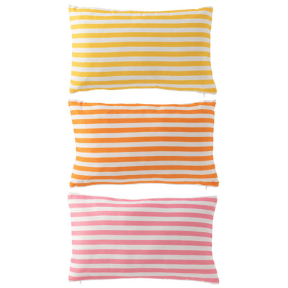 J-Line Assorted Multi-Colored Striped Rectangular Outdoor Polyester Cushion, Set of 3
