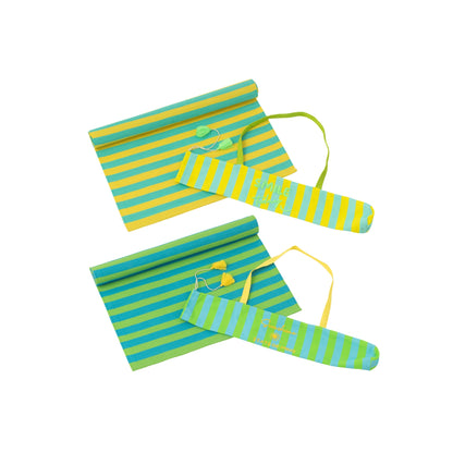 Beach Mat Sunshine/Smile Striped Polypropylene Multi Assortment By J-Line