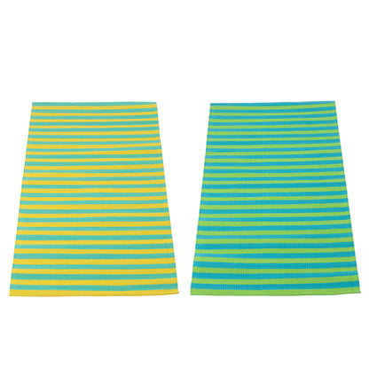 Beach Mat Sunshine/Smile Striped Polypropylene Multi Assortment By J-Line