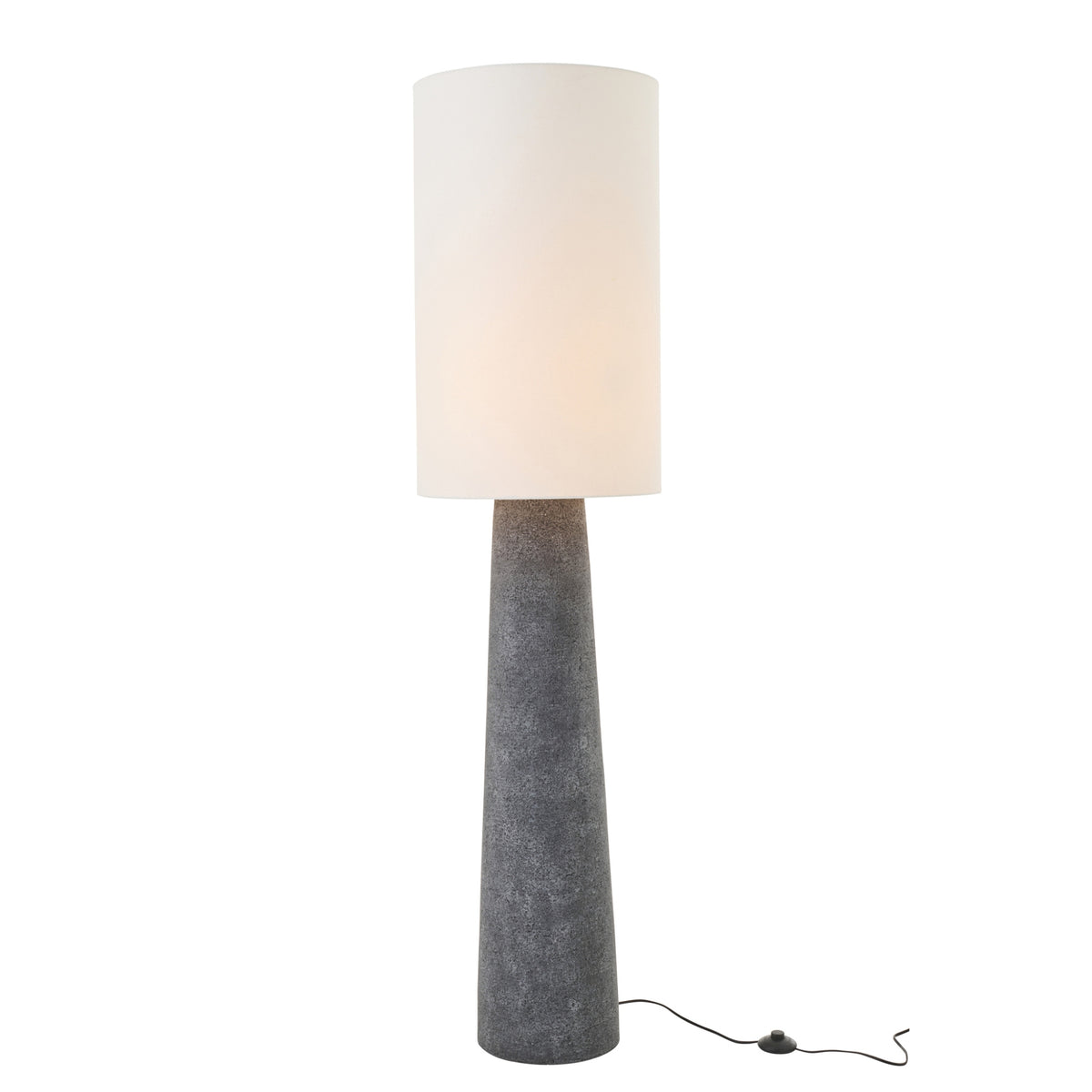 Floor lamp Ava Fiberglass Black/White Large J-Line