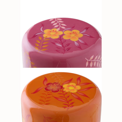 Stool Flowers Metal Pink/Orange Assorted By J-Line