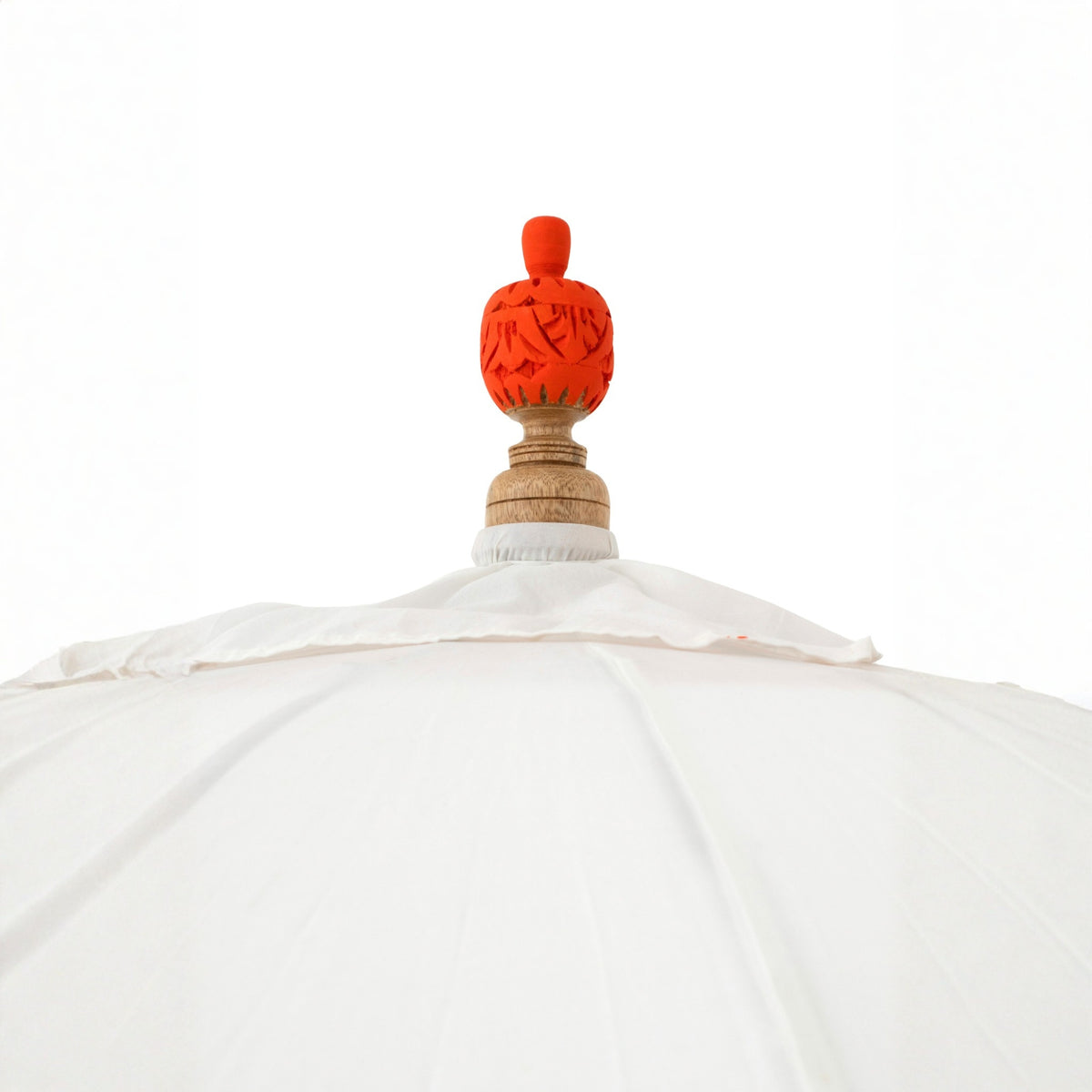 Flavie Wood/Cotton Ecru/Orange J-Line Parasol