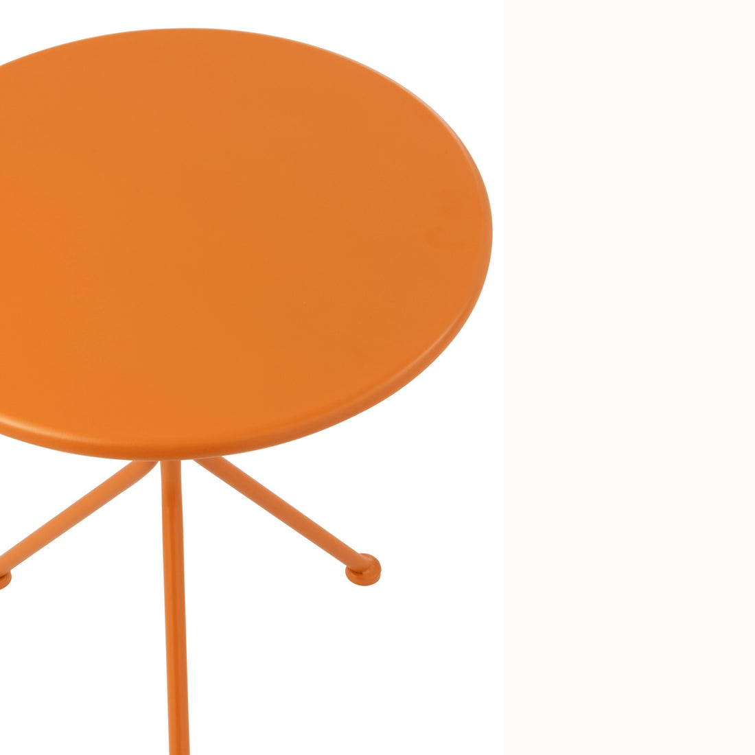 Garden Table Tripod Round Metal Orange Small J-Line