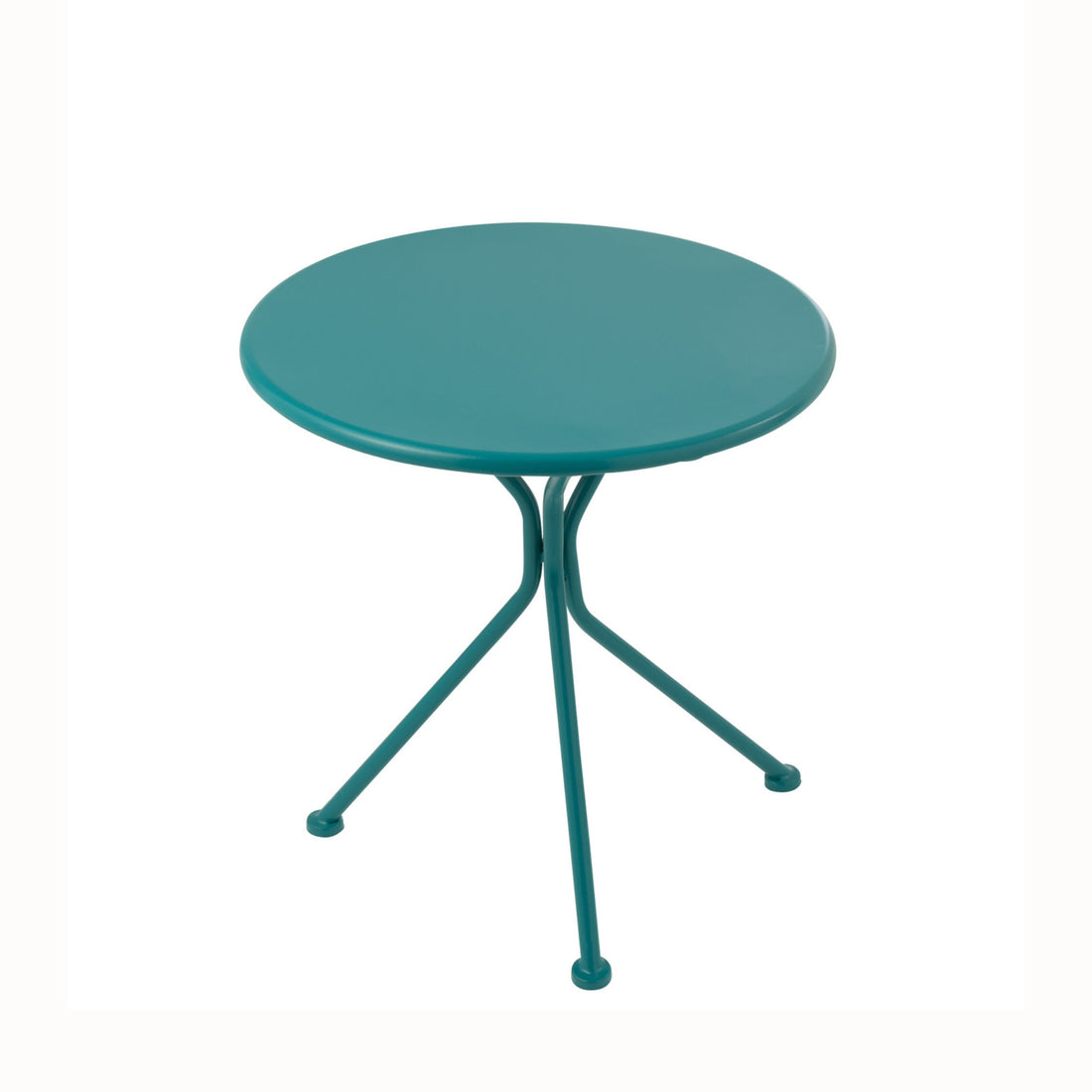 Garden Table Tripod Round Metal Turquoise Small J-Line