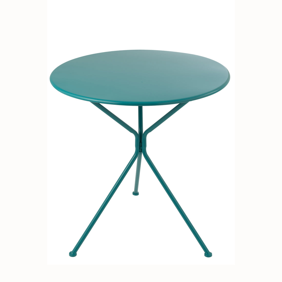 Garden Table Tripod Round Metal Turquoise Large J-Line