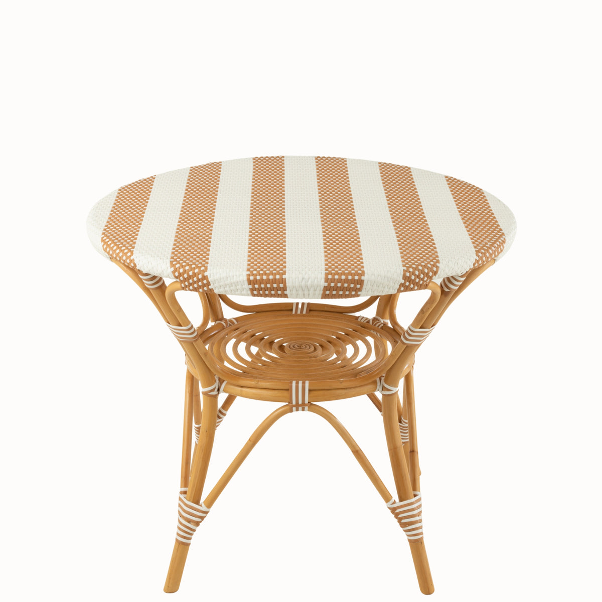 Dining Table Rattan Beige/White J-Line