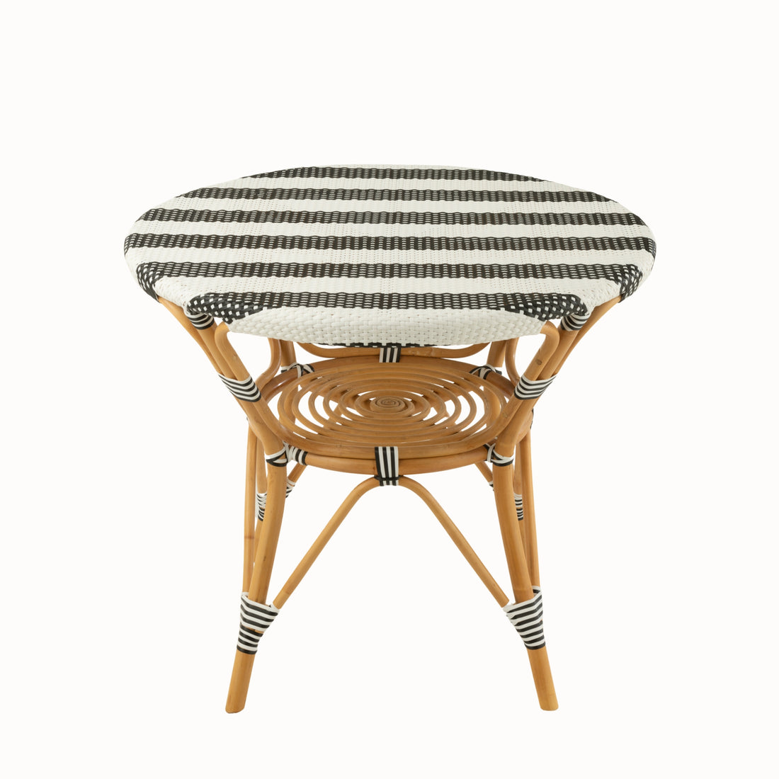 Dining Table Rattan Black/White J-Line