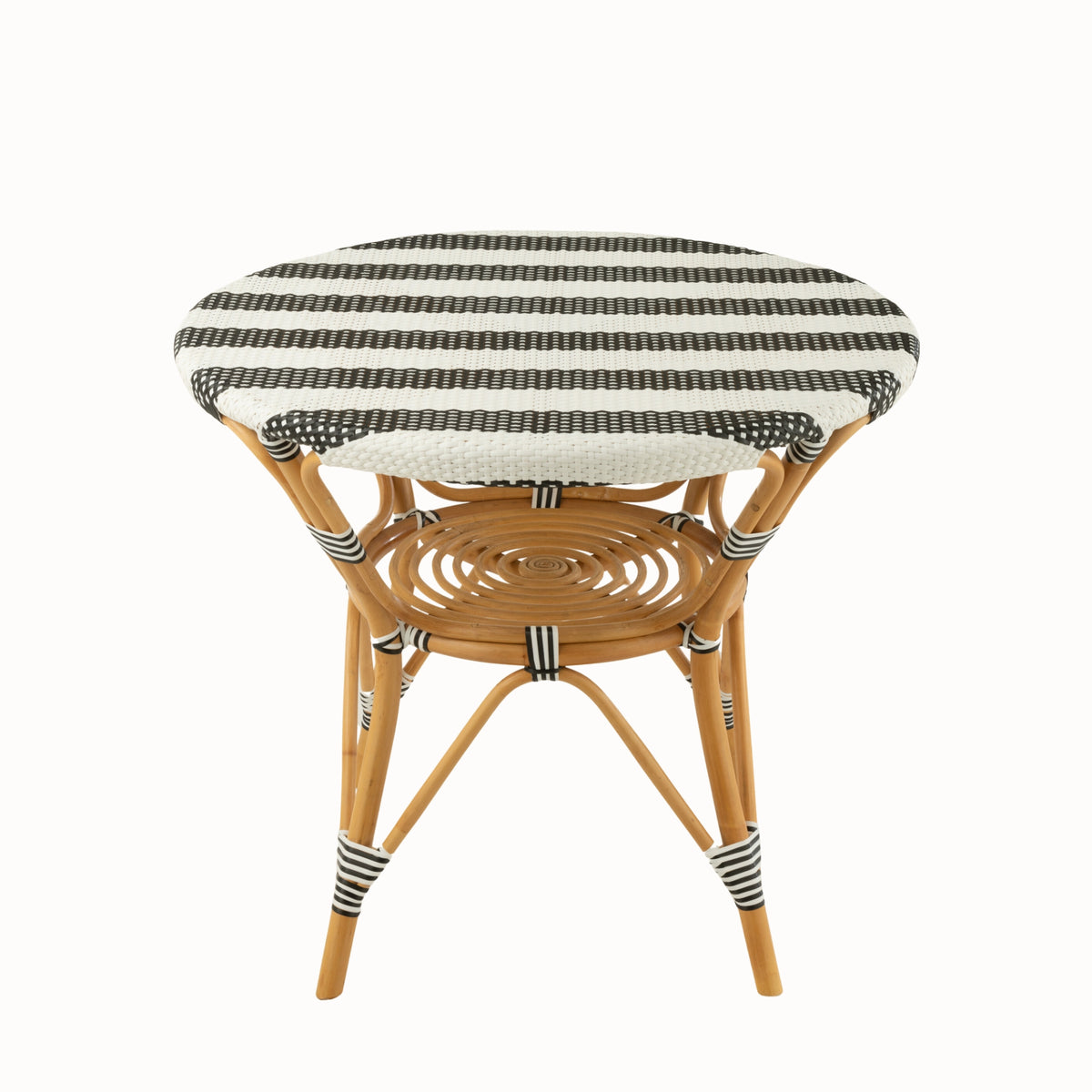Dining Table Rattan Black/White J-Line