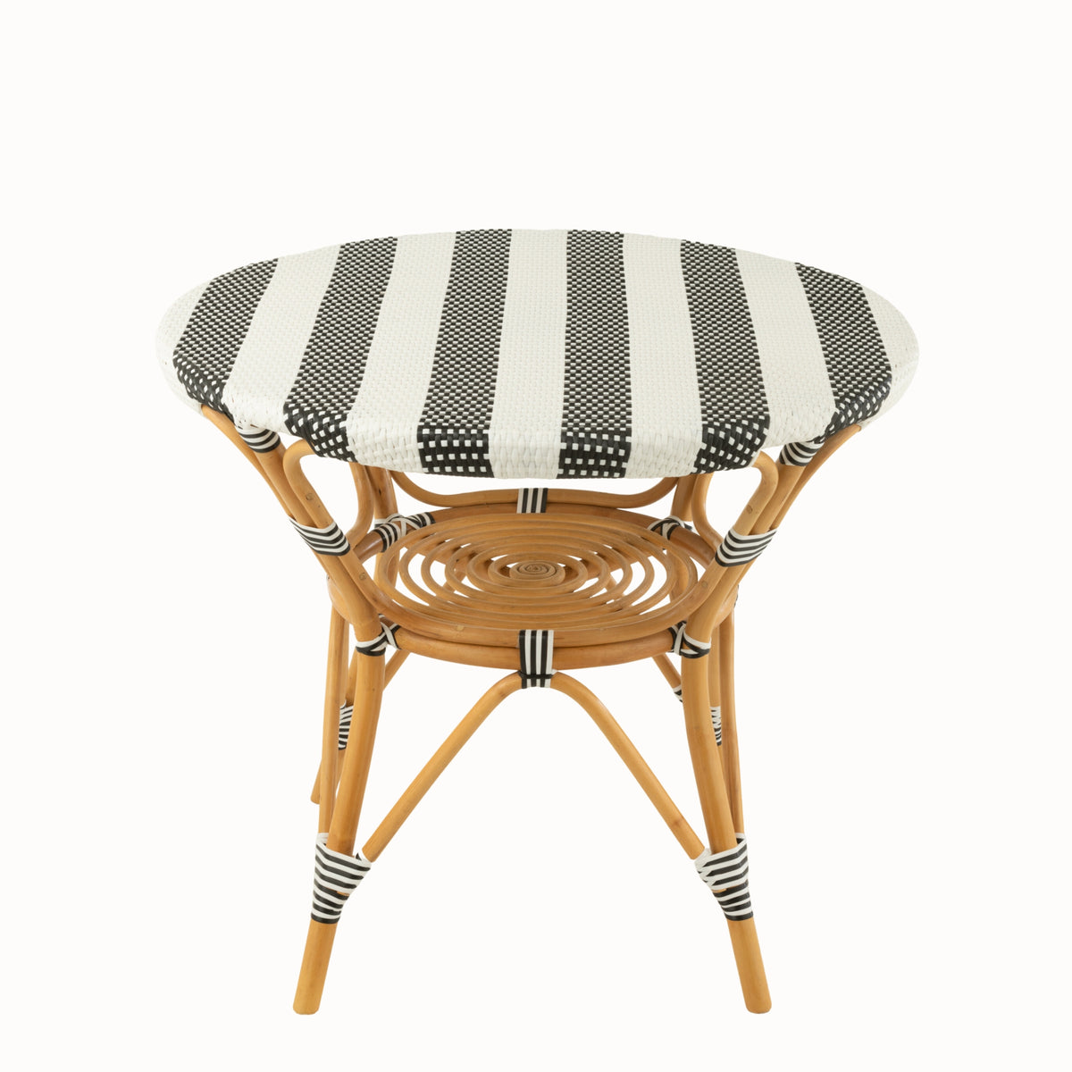 Dining Table Rattan Black/White J-Line