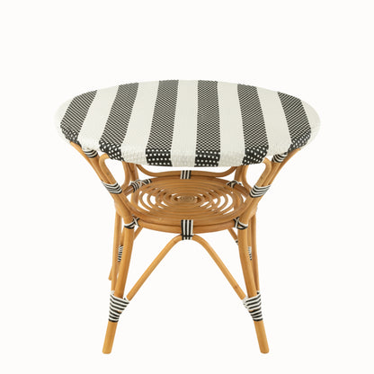 Dining Table Rattan Black/White J-Line