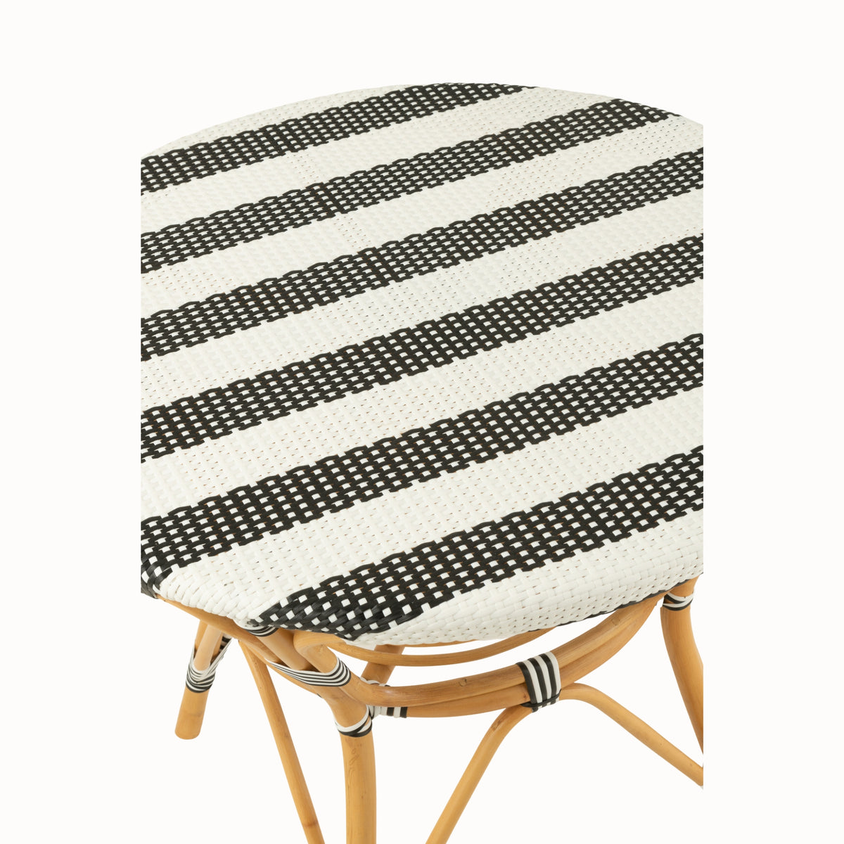 Dining Table Rattan Black/White J-Line