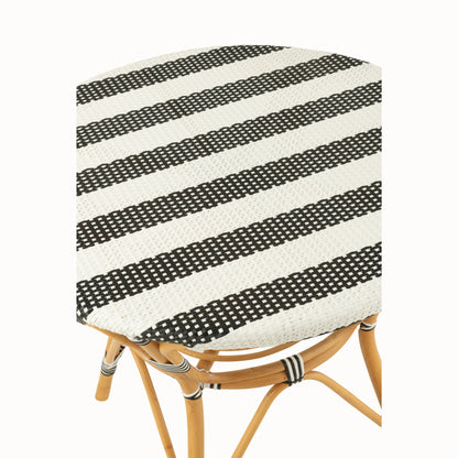 Dining Table Rattan Black/White J-Line