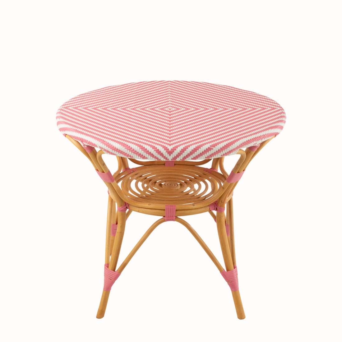 Dining Table Rattan Pink/White J-Line