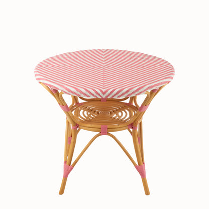 Dining Table Rattan Pink/White J-Line