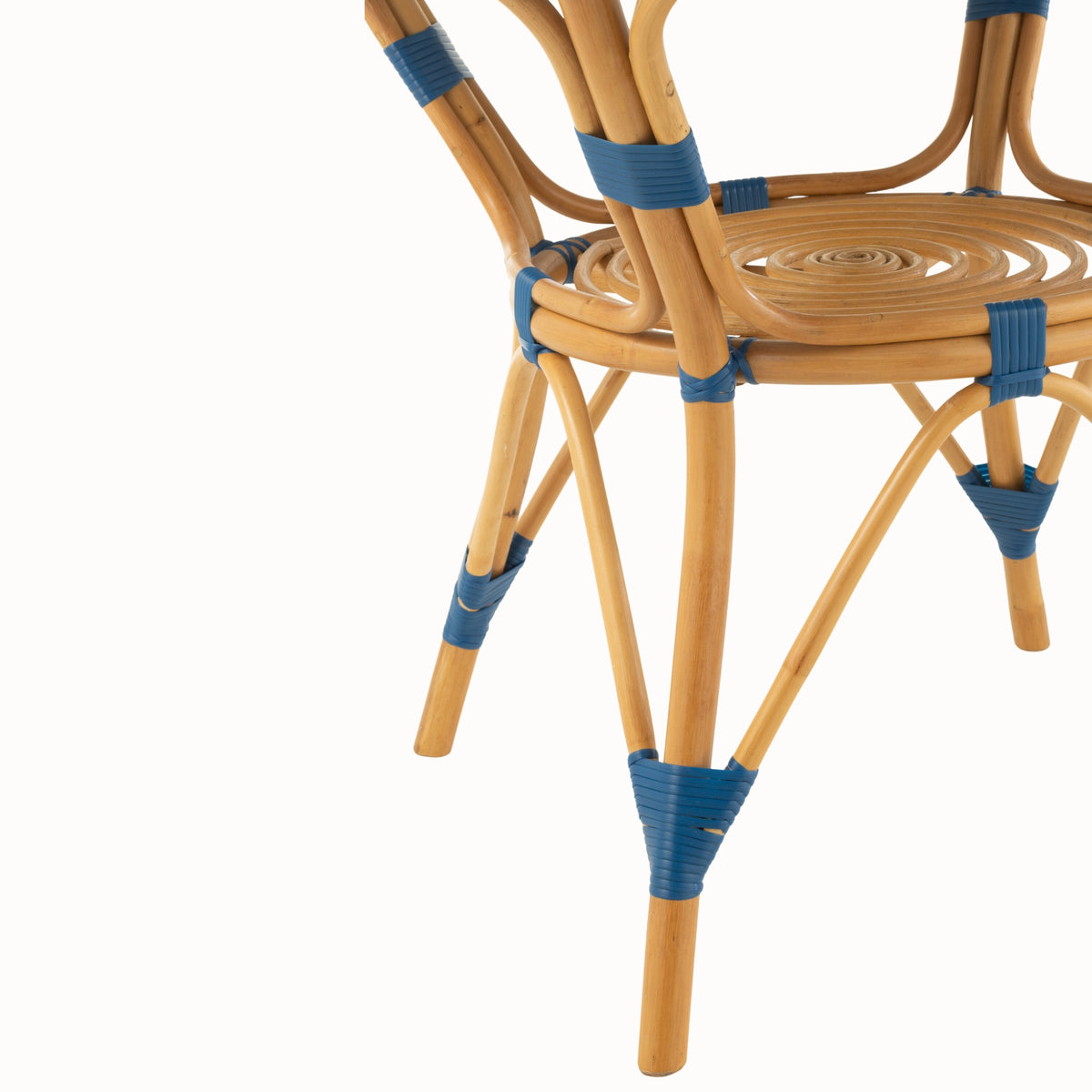 Dining Table Rattan Blue/White J-Line