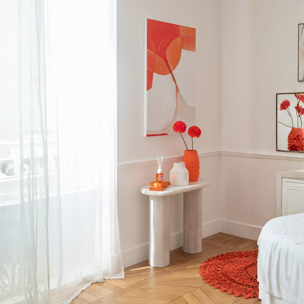 Painting Circkles Acrylic Dark Orange/Off-White J-Line